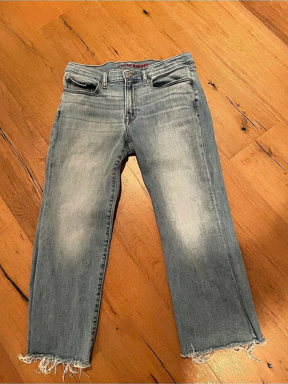 Lucky Brand Sweet Crop Jeans Straight Leg Jeans Blue Waist 10/30